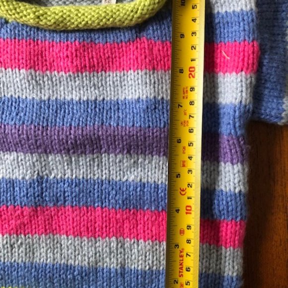 Hand Knit Stripey Cozy Pullover - Picture 6 of 6